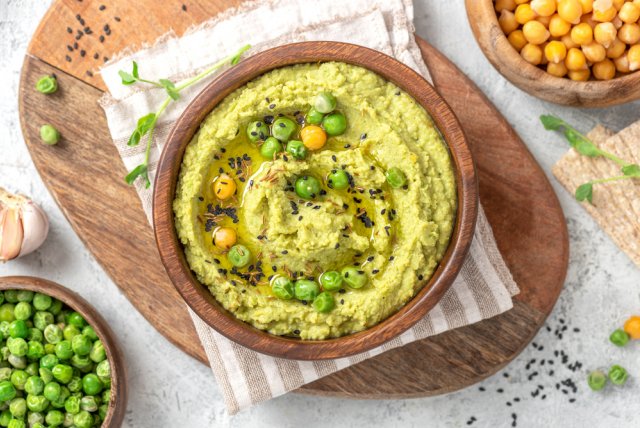 Хумус из зеленого горошка пошаговый рецепт с фото