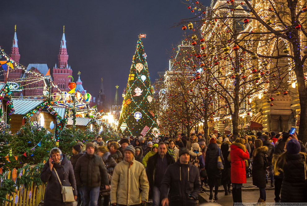 Прогулка по новогодней Москве 2017