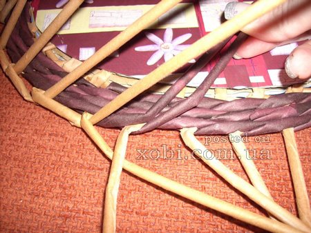 мк по плетению крышки для корзинки с картонным дном