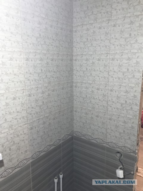Как я пытался класть плитку в котельной бани