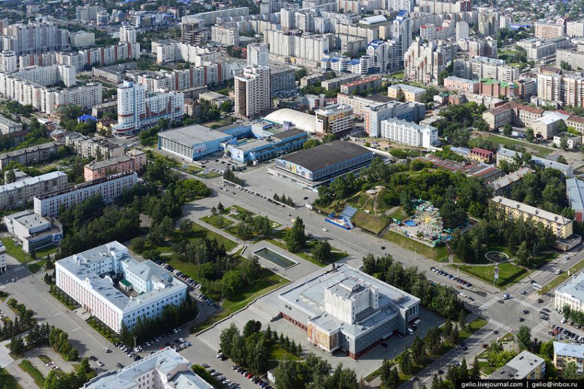 Барнаул, высота, вертолет, достопримечательности