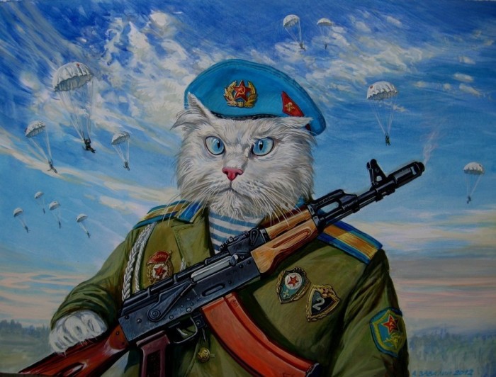Храбрые  коты российского художника Александра Завалий