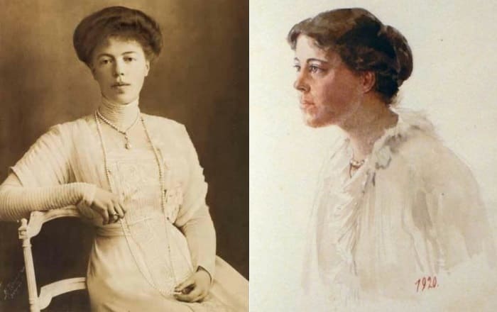 Великая княгиня Ольга Александровна и ее автопортрет | Фото: romanovs-russia.blogspot.com и artchive.ru Великая княгиня Ольга Александровна и ее автопортрет | Фото: romanovs-russia.blogspot.com и artchive.ru