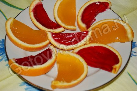 рецепт Желе в апельсинах // рецепты с фотографиями