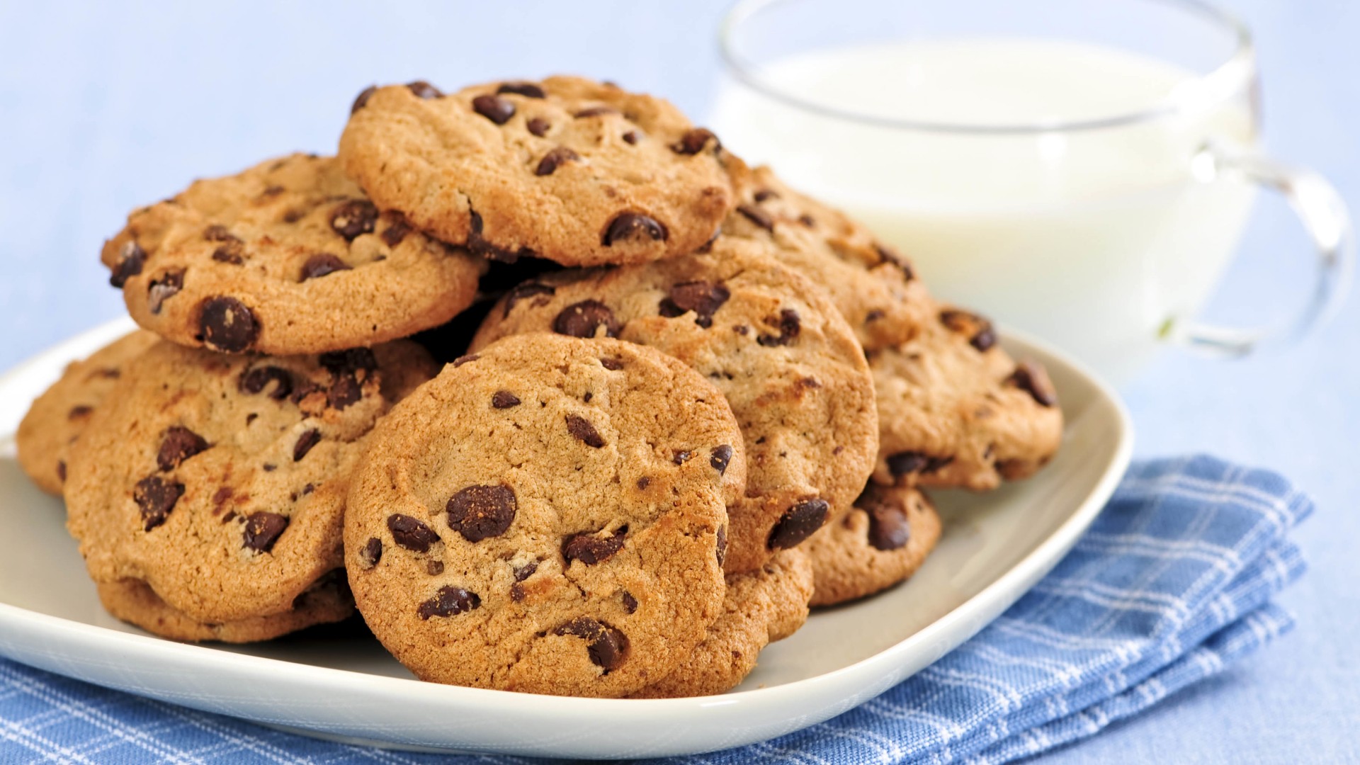 Plate of Chocolate Chip cookies