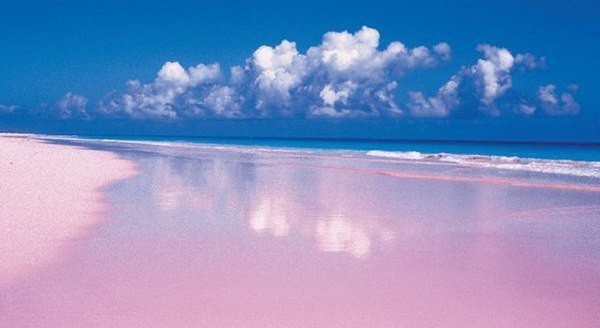 Пляж розовых песков на острове Харбор, Багамы.