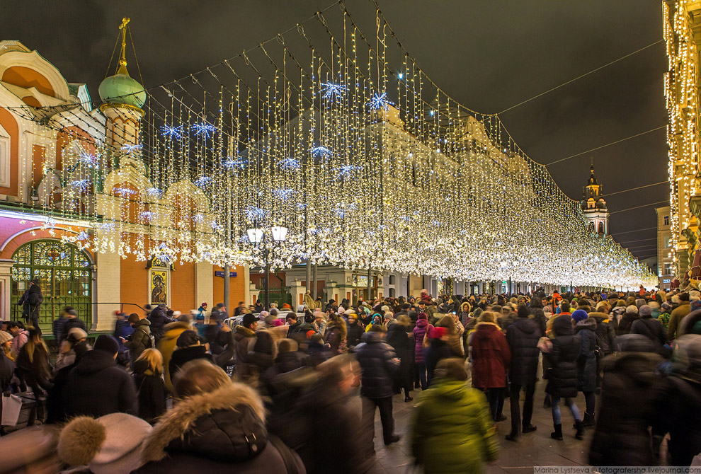 Прогулка по новогодней Москве 2017