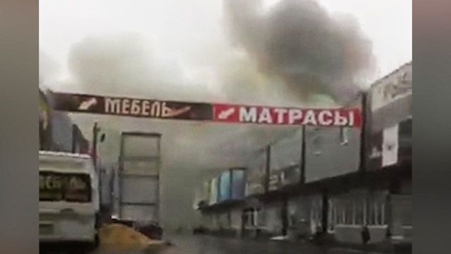 Видео с места крупного пожара в Ростове-на-Дону