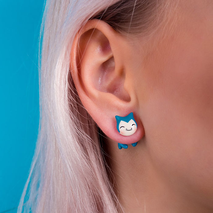 Snorlax Cat Earring