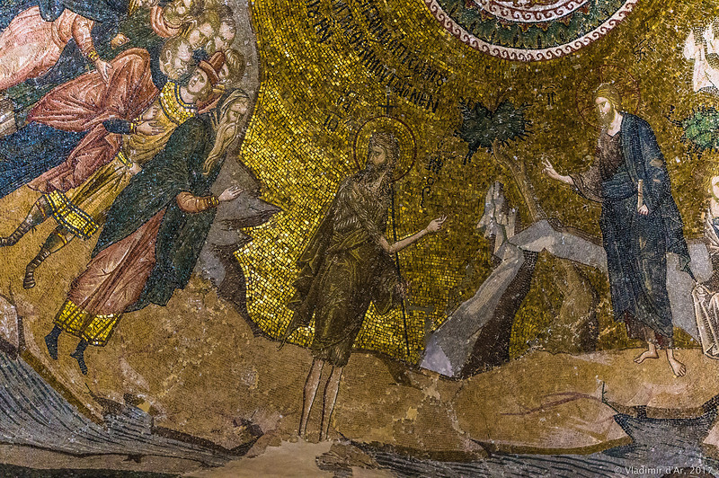 Проповедь Иоанна Предтечи. Мозаики и фрески монастыря Хора. Церковь Христа Спасителя в Полях.