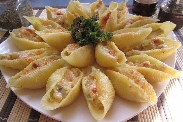 Макароны, фаршированные фаршем