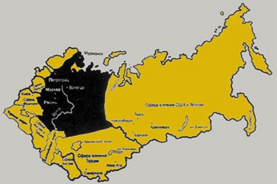 Прежде Брестского мира была конвенция о разделении союзниками России