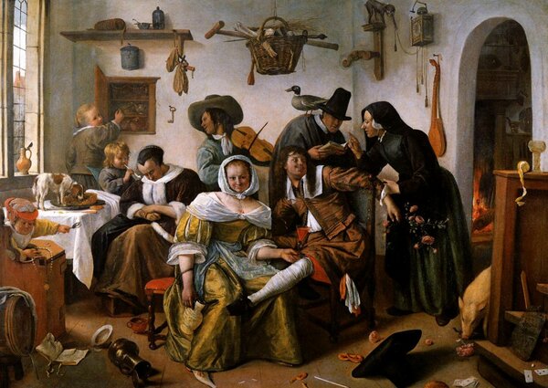 Расстроенное хозяйство (Кавардак). Ян Стен, 1663