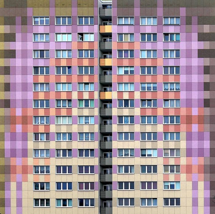 I Got Bored By The Gray Cityscape Of Berlin So I Started To Colorize Buildings With Photoshop