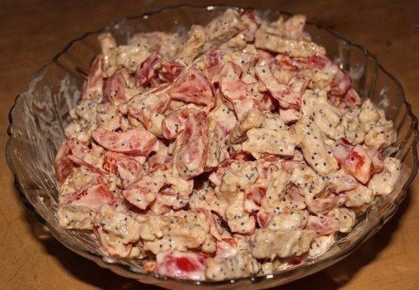 Этот салатик настолько вкусный, что Вы его будете готовить постоянно — Салат «Удачный»