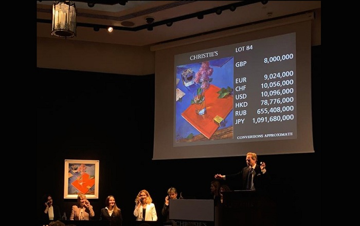 Лондон. Арт-торги Christie's. Продажа «Натюрморта с сиренью» Петрова-Водкина. Лондон. Арт-торги Christie's. Продажа «Натюрморта с сиренью» Петрова-Водкина.