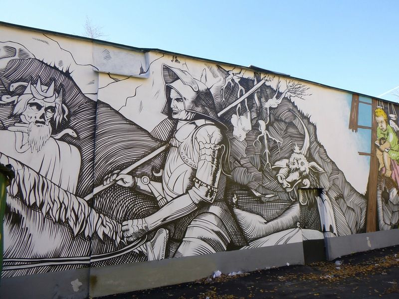 граффити, портрет, художник