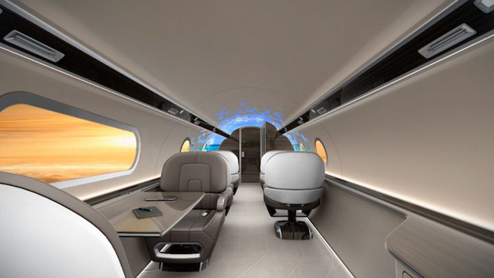 Plane without windows, but with a panoramic view of technology, the plane, it is interesting