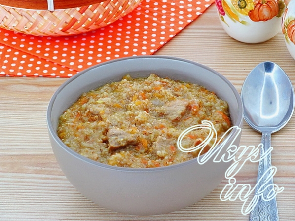 Пшеничная каша с мясом в мультиварке Пшеничная каша с мясом в мультиварке