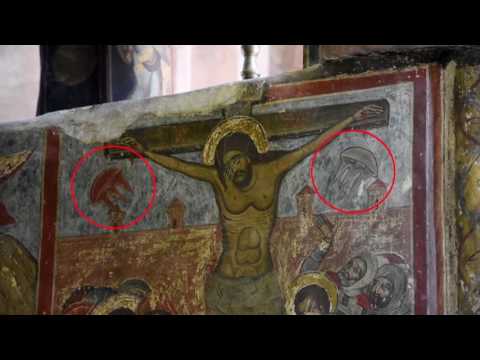 Уфологи увидели на иконе Иисуса НЛО (видео)