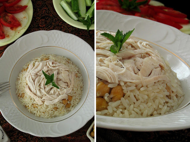 Турецкий плов с курицей и нутом (Tavuklu Nohutlu Pirinç Pilavı)
