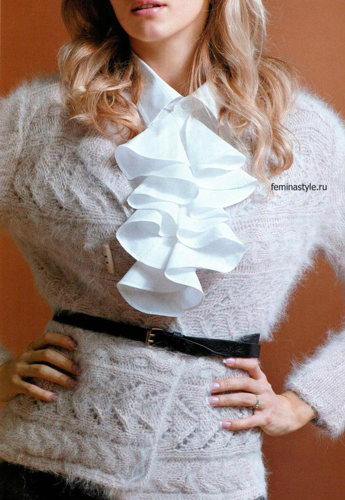 Жакет из ангоры спицами