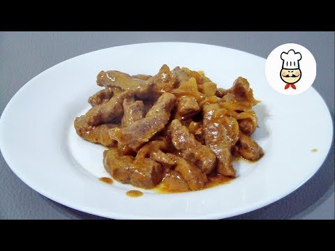 БЕФСТРОГАНОВ СО СЛИВКАМИ