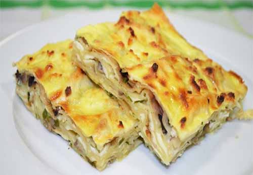Пирог из лаваша с сыром и грибами в духовке рецепт Пирог из лаваша с сыром и грибами в духовке рецепт