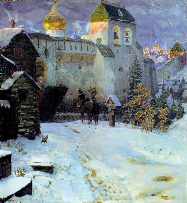 Старорусский город. Автор: Аполлинарий Васнецов. Старорусский город. Автор: Аполлинарий Васнецов.