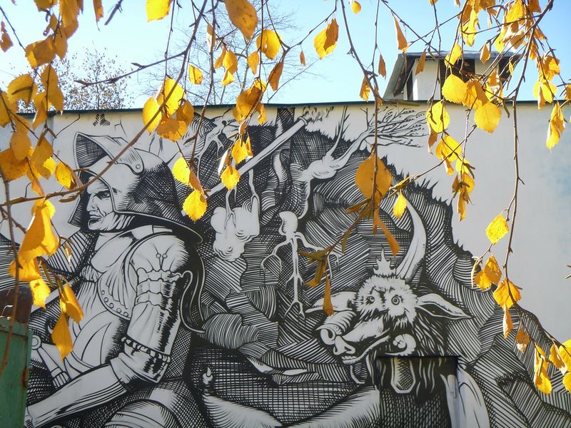 граффити, портрет, художник