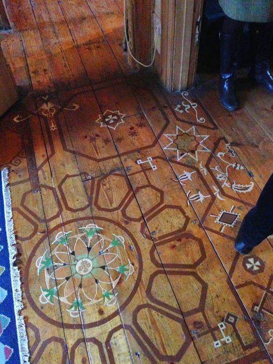 рисунки на обычных деревяных полах