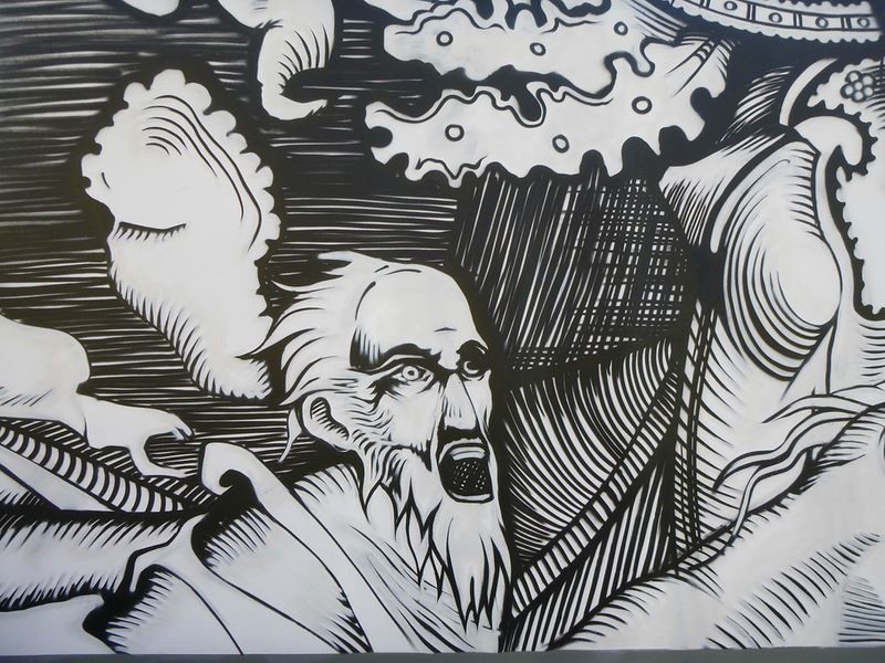 граффити, портрет, художник