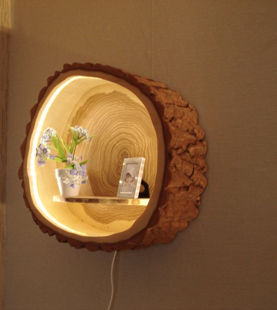 Holzlampe Baumstamm - Lampe von HolzbauBohse auf Etsy