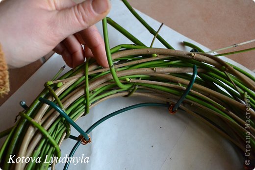 Мастер-класс Материалы и инструменты Поделка изделие Новый год Пасха Праздник осени Рождество Плетение Как сделать идеальной формы венок - быстро просто легко Краска Материал природный Проволока фото 15