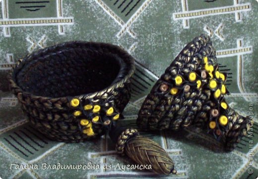 Мастер-класс Поделка изделие Моделирование конструирование Плетение Ваза-шкатулка из футболок МК Материал бросовый фото 2