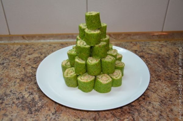 Ёлочка из блинов