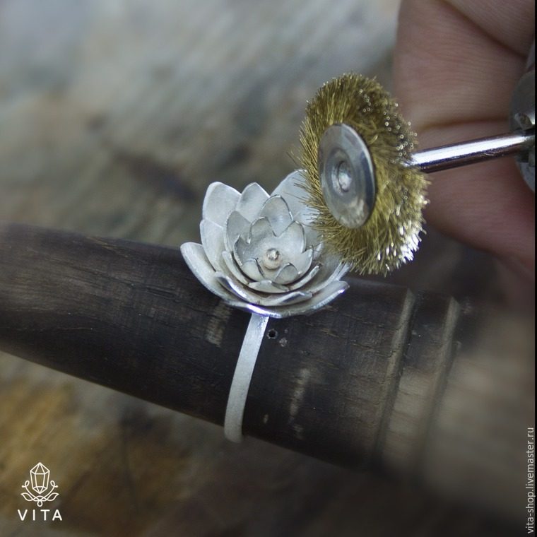 Кольцо в технике metalsmith