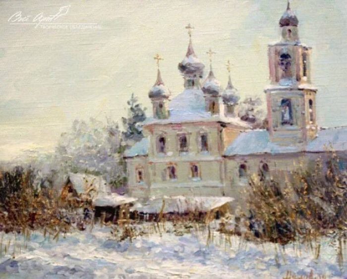 Художник Сергей Малов. Деревенский пейзаж