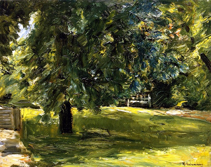 Garden Bench beneath the Chestnut Tree in the Wannsee Garden. 1925 (677x536, 599Kb)