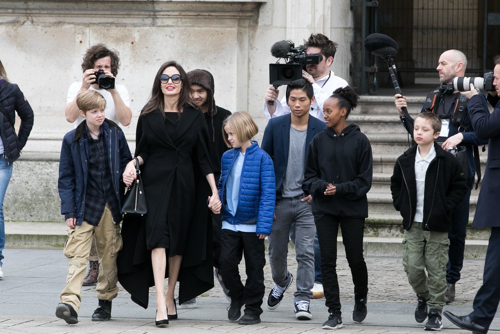 Angelina Jolie and Her Kids Get Cultured During a Family Museum Day in Paris