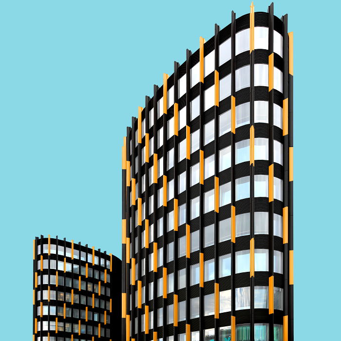 I Got Bored By The Gray Cityscape Of Berlin So I Started To Colorize Buildings With Photoshop