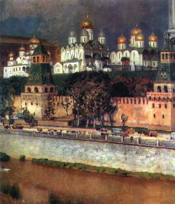 «Московский Кремль. Соборы». 1894. Третьяковская галерея. Автор: Аполлинарий Васнецов. «Московский Кремль. Соборы». 1894. Третьяковская галерея. Автор: Аполлинарий Васнецов.
