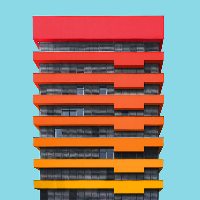 I Got Bored By The Gray Cityscape Of Berlin So I Started To Colorize Buildings With Photoshop