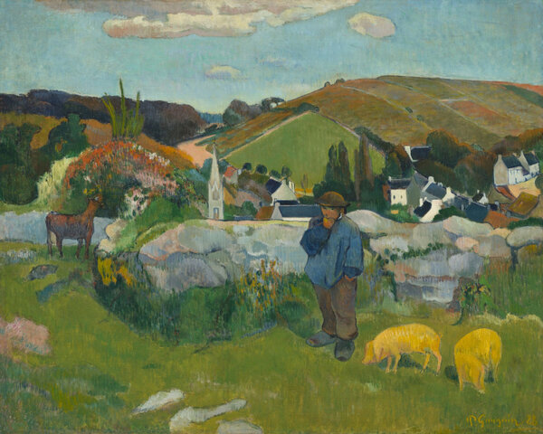 Свиное стадо, Бретань. Поль Гоген, 1888