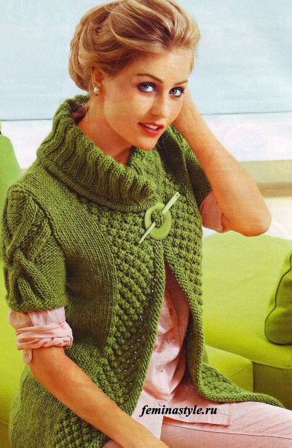 вязание жилета на спицах