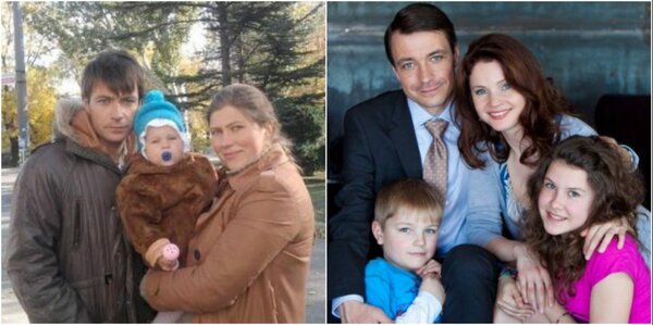 Кирилл Гребенщиков со своими партнершами по сериалам Екатериной Порубель и Екатериной Вуличенко