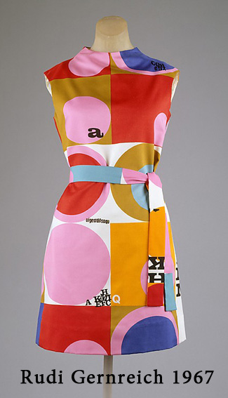 ретро платье Rudi Gernreich 1967