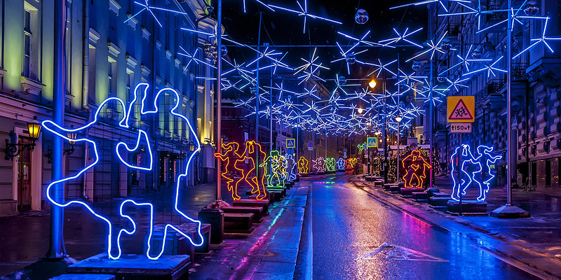 Огни ночной Москвы перед Новым годом! Огни ночной Москвы перед Новым годом!