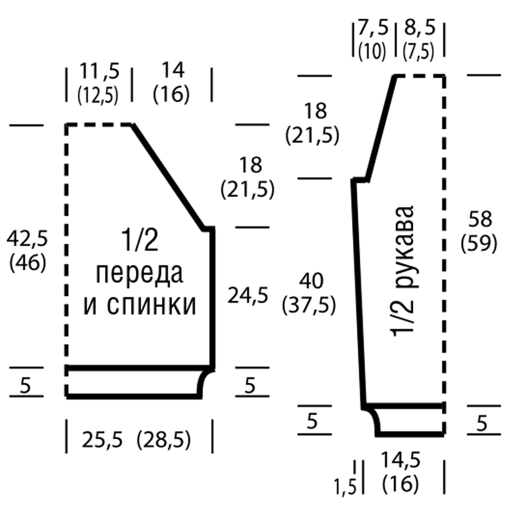 Джемпер из толстой пряжи