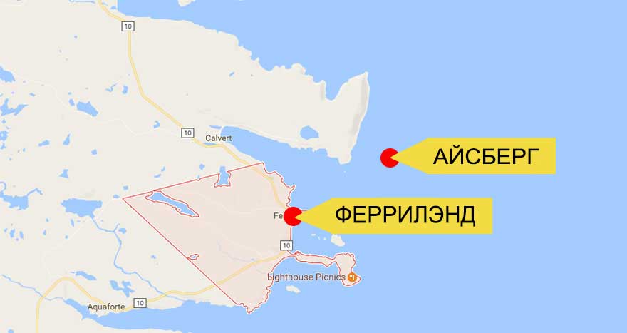 Огромный айсберг в Канаде привлек множество туристов